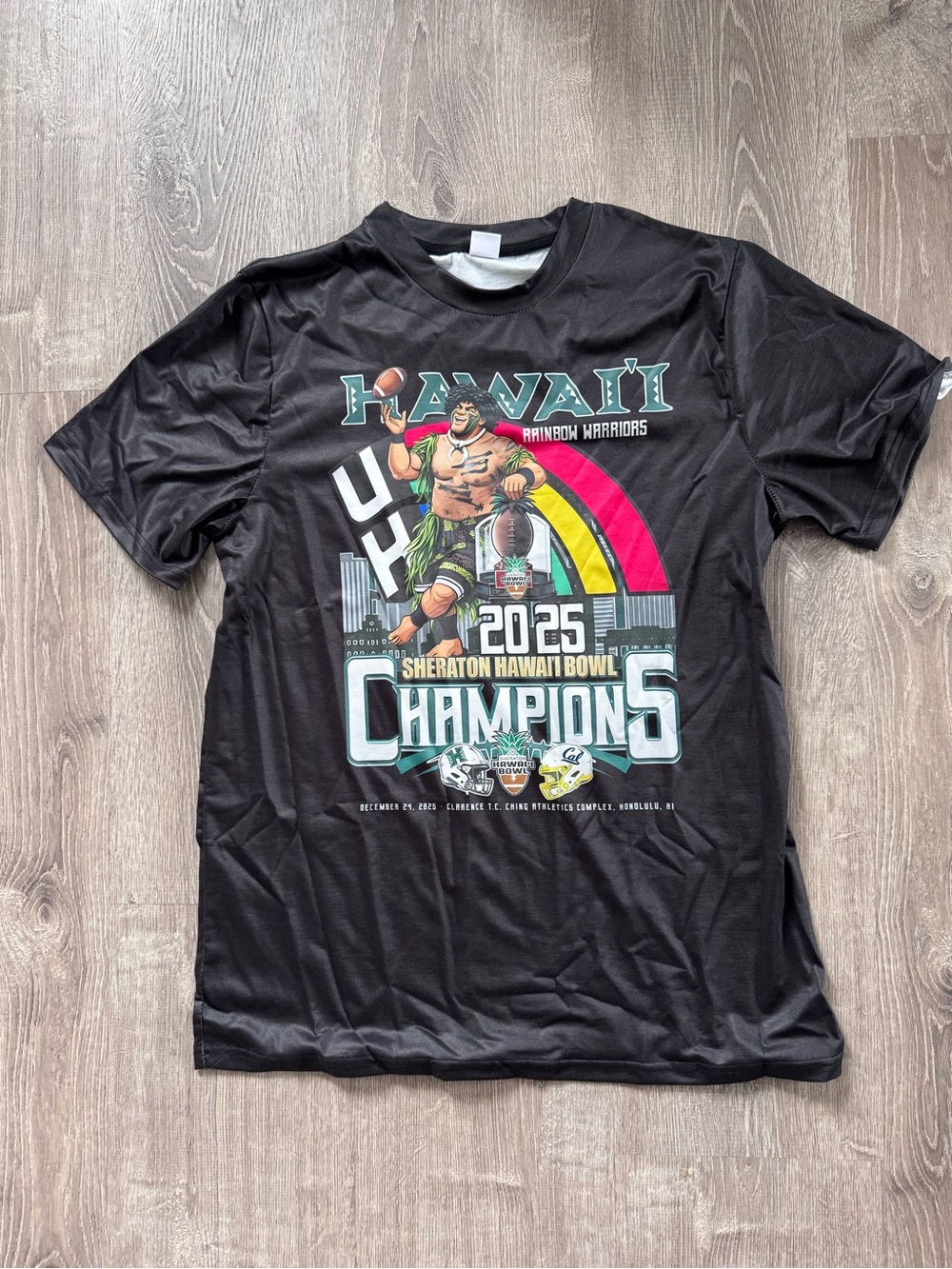 NCAA Hawaii Rainbow Warriors 2025 Champions Black Graphic Tee
